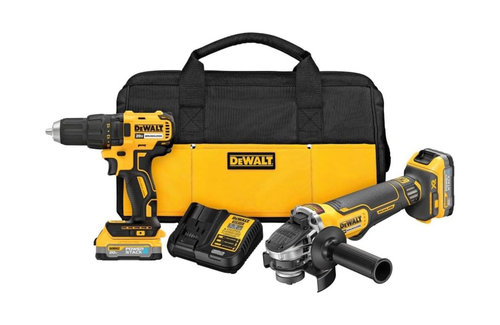 DEWALT 20V MAX Drill And Grinder Kit