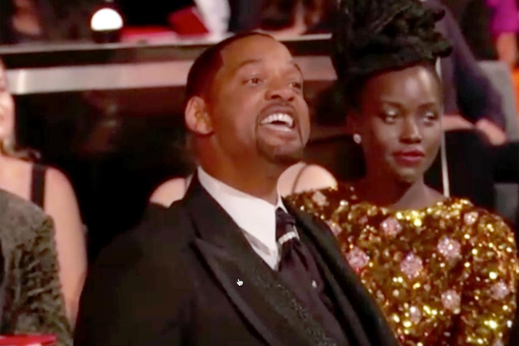 Will Smith yells at Chris Rock at the 2024 Oscars