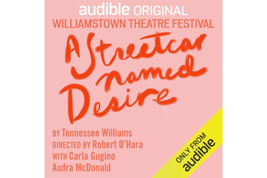 A pink streetcar named desire cover with red writing