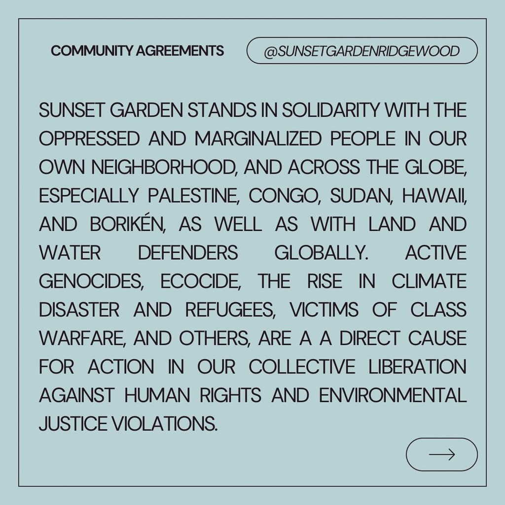 A photo showing one of the community agreements featured on Instagram.