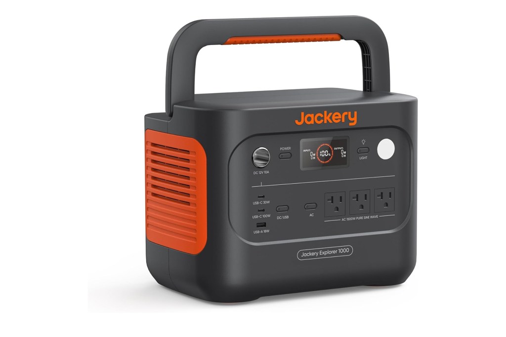 Jackery Explorer 1000 v2 Portable Power Station(2024 New),1070Wh LiFePO4 Battery,1500W AC/100W USB-C Output, 1 Hr Fast Charge, Solar Generator for Outdoor Camping,Off-grid Living,RV,Emergency