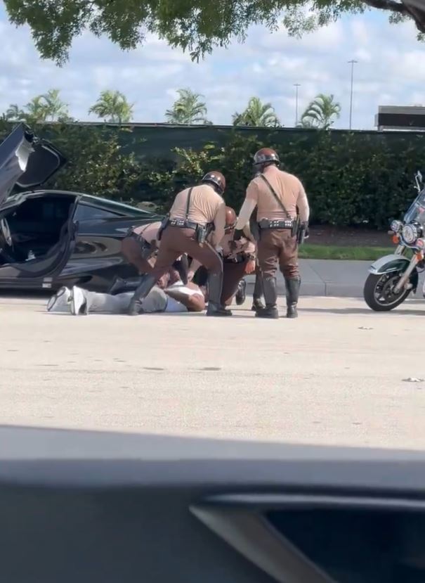 Tyreek Hill being handcuffed by police on Sept. 8, 2024.