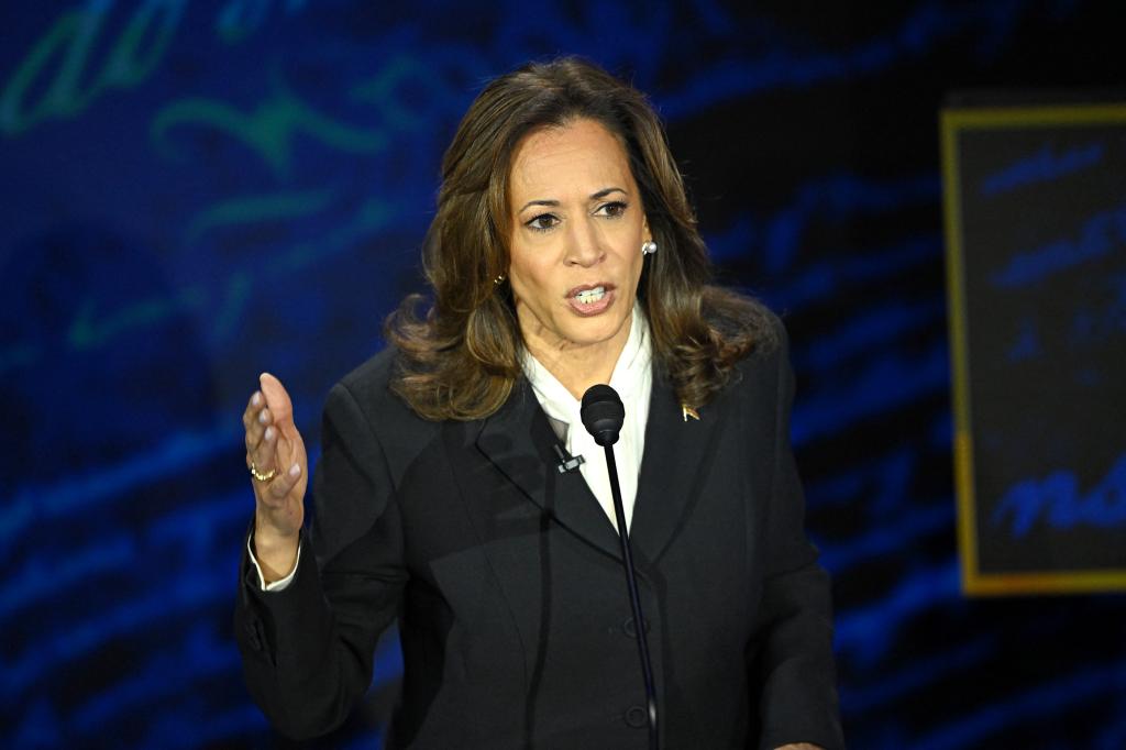 Vice president Kamala Harris was allegedly allowed to go unchallenged when she made false claims.