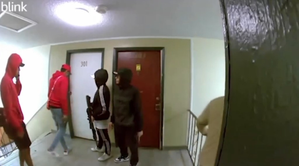 Armed crew flaunts guns inside Colorado apartment building overrun by Venezuelan gang in wild video.