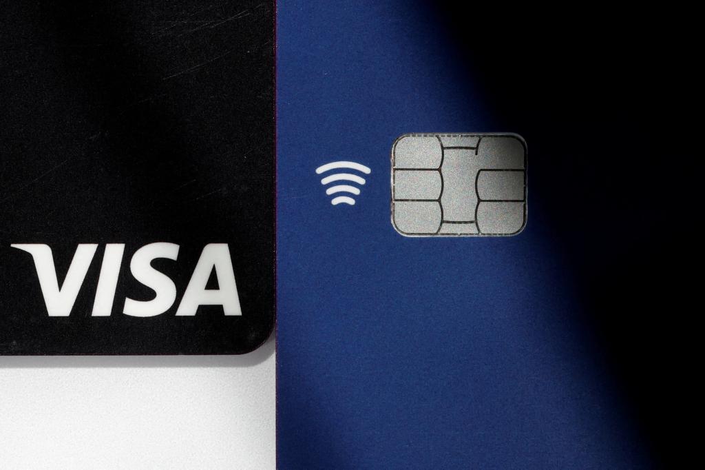 Visa credit and debit cards are seen in this picture illustration taken August 2, 2022.