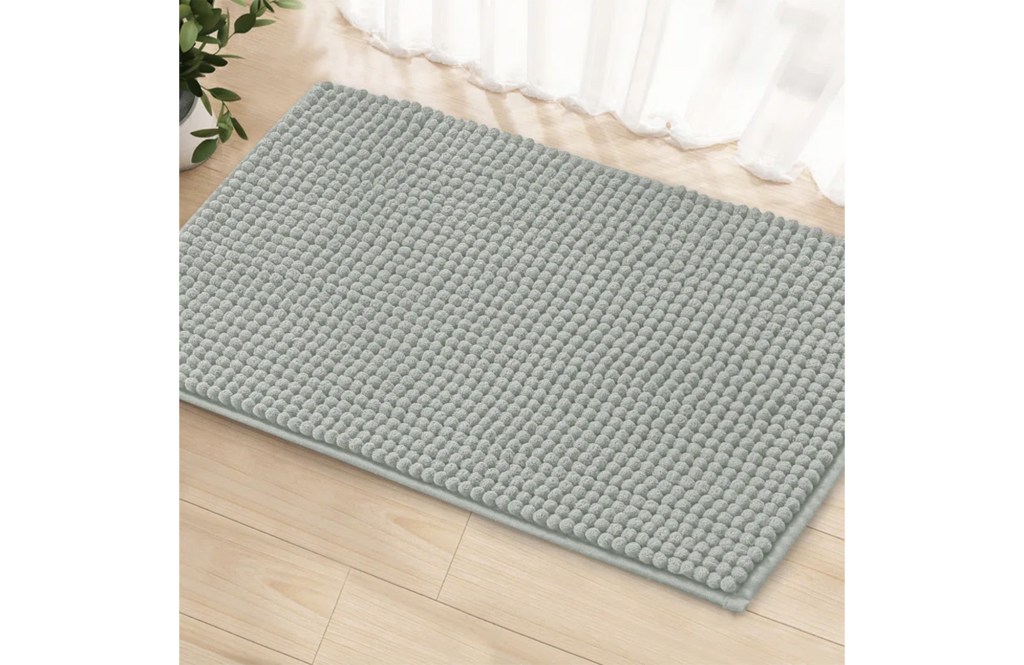 Azriah Luxury Chenille Super Soft Absorbent Microfiber Rectangle Non-Slip Bath Rug