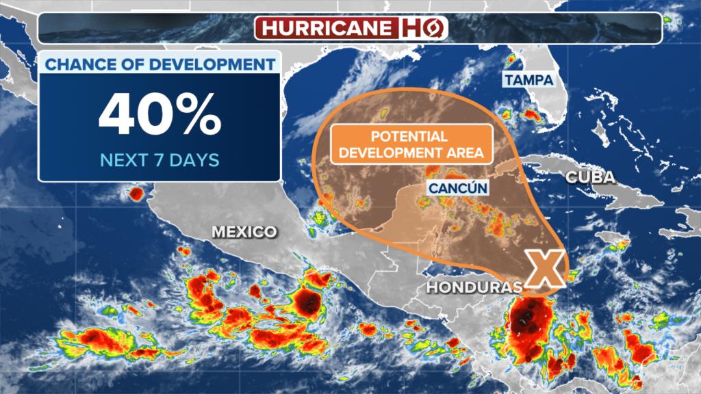  projection map for tropical distrubance