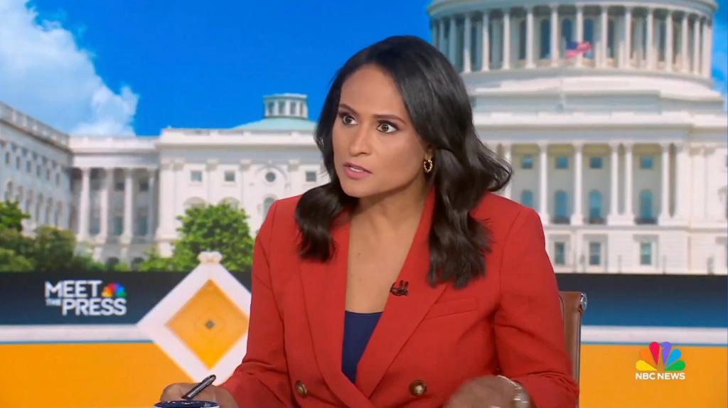 Kristen Welker, moderator of NBC's "Meet the Press," falsely asserted that Vice President Kamala Harris met with Gold Star families of the US service members killed in Afghanistan three years ago.