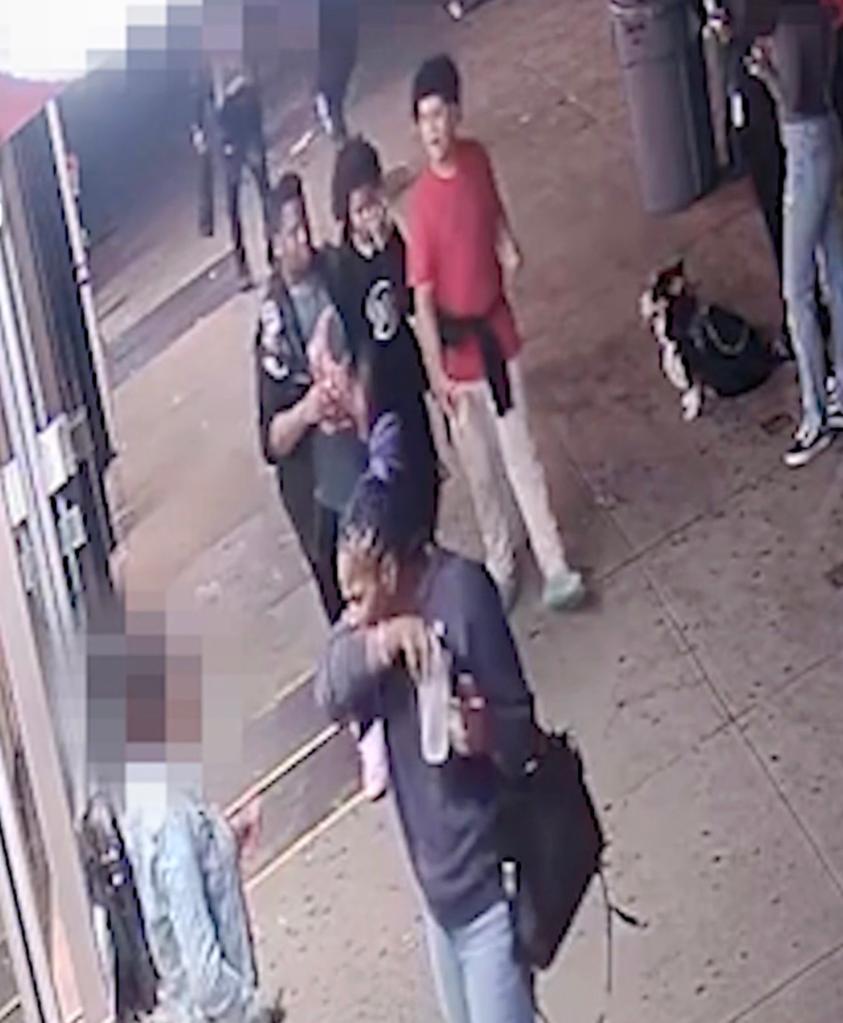 The thugs included a girl in purple braids, according to police, who released video and photos of the suspects early Saturday. 