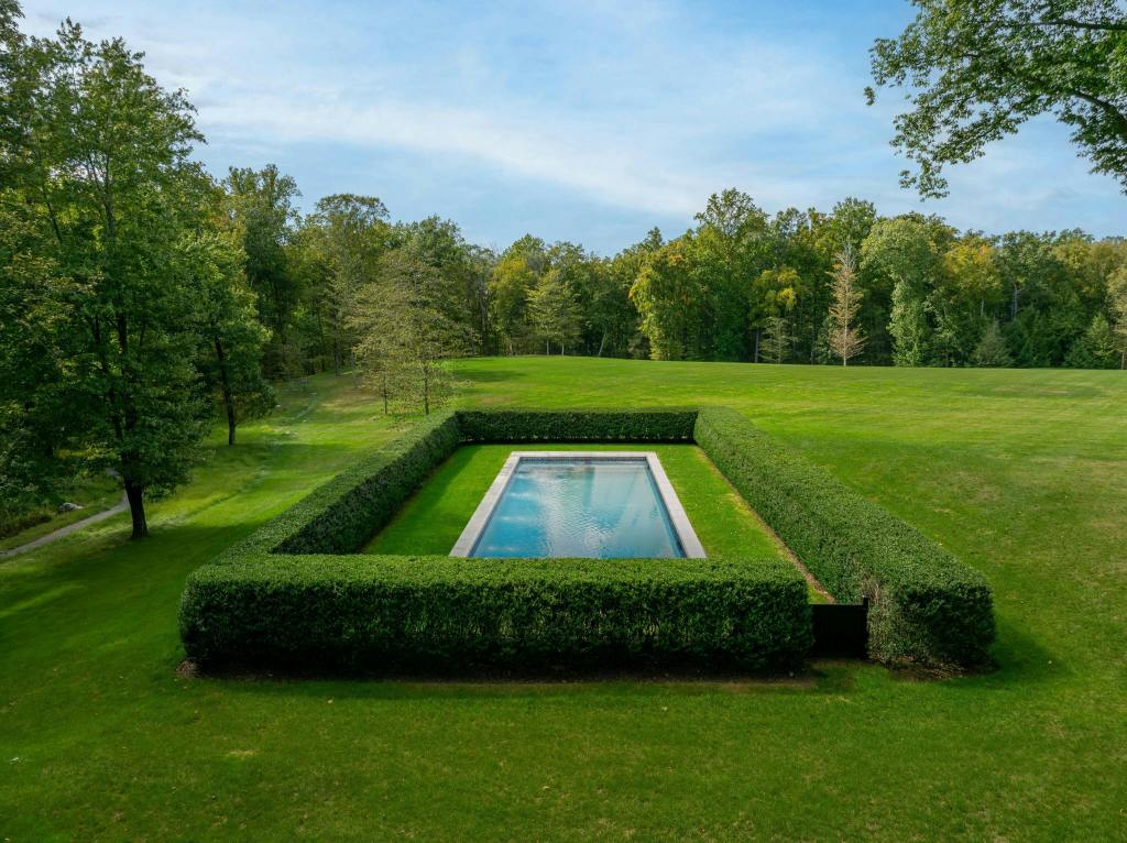 The manicured pool. 