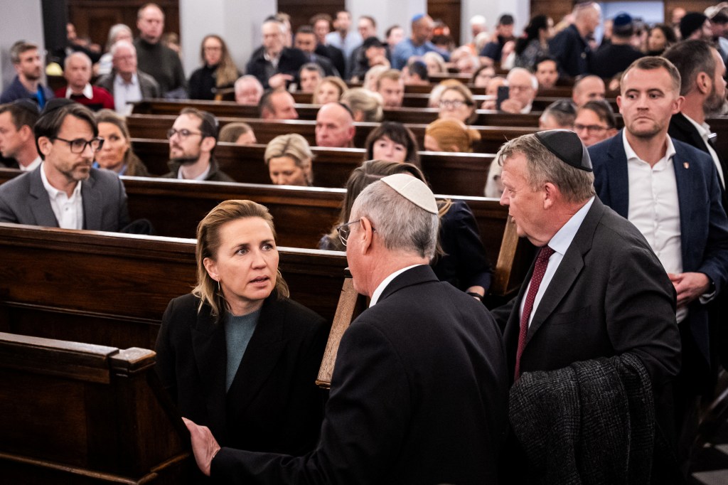 Denmark's Prime Minister Mette Frederiksen and Foreign Minister Lars Loekke Rasmussen