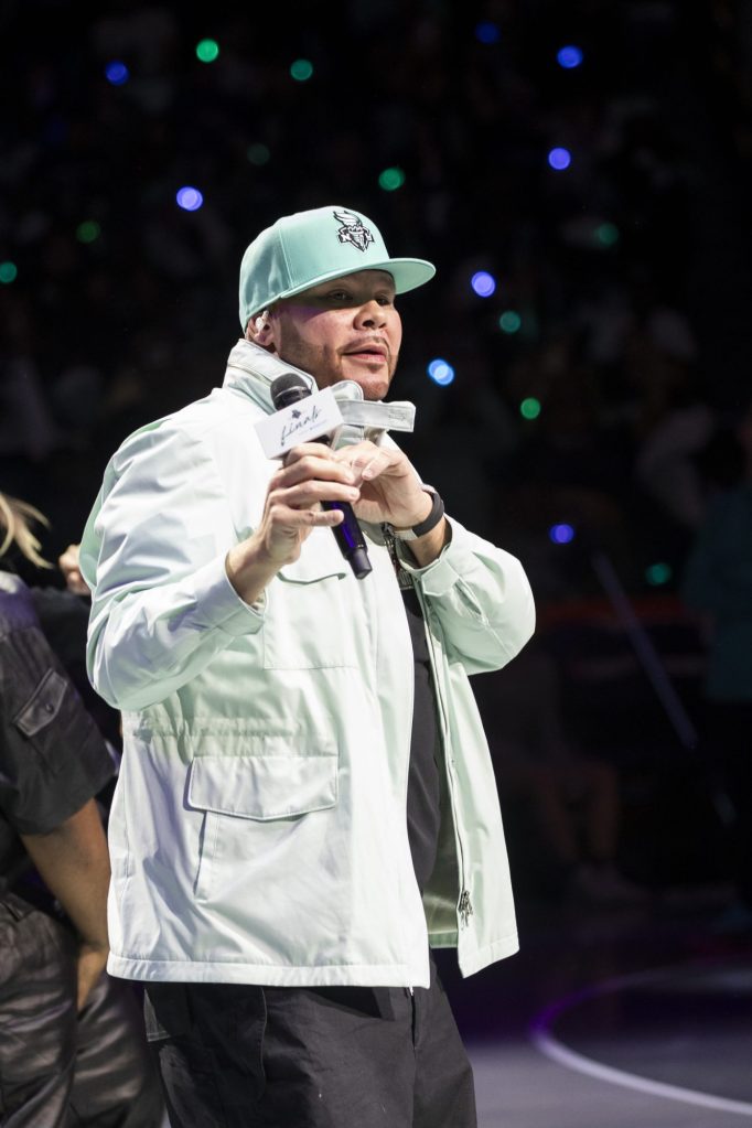 Fat Joe performing at halftime during Game 5 of the 2024 WNBA Finals between Minnesota Lynx and New York Liberty at Barclays Center