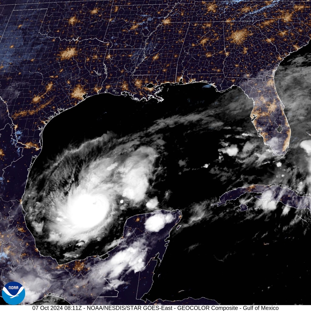 A Hurricane Watch is in effect for Florida's Gulf Coast from Chokoloskee to the mouth of the Suwanee River, including Tampa Bay.