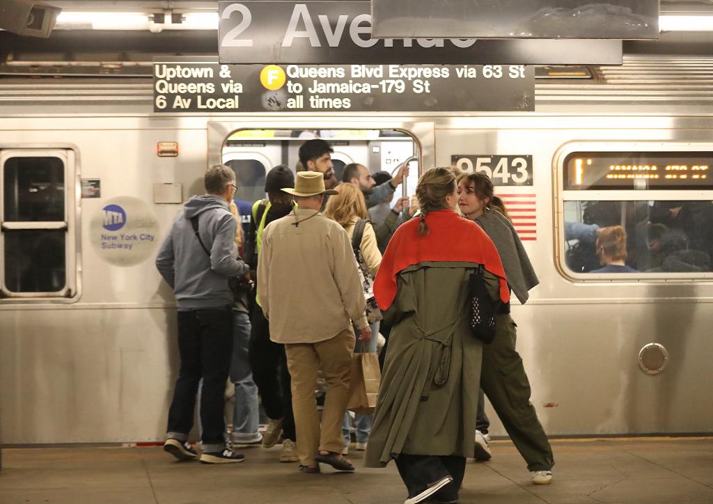 Photo of: The 2nd Avenue subway station in Manhattan where a man was stabbed on the F train  platform.           