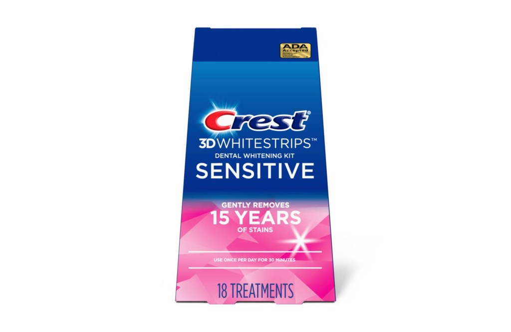 Crest 3D Whitestrips Sensitive At-home Teeth Whitening Kit