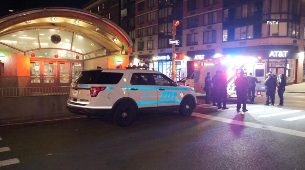 A 28-year-old woman had just stepped off an uptown No. 3 train at West 96th Street and Broadway when a stranger punched her in the face, cops said. 