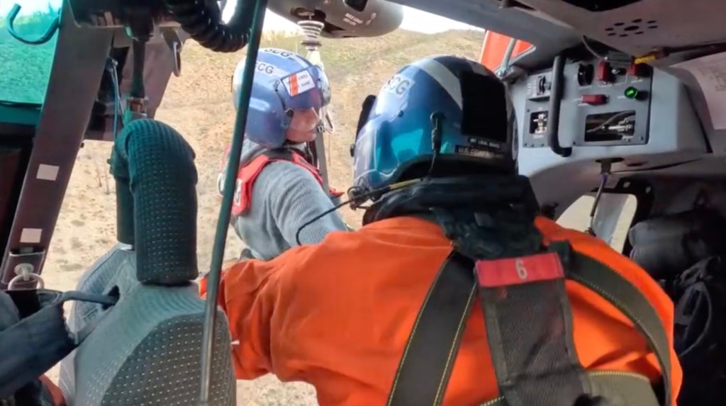 Coast Guard rescues injured hiker.