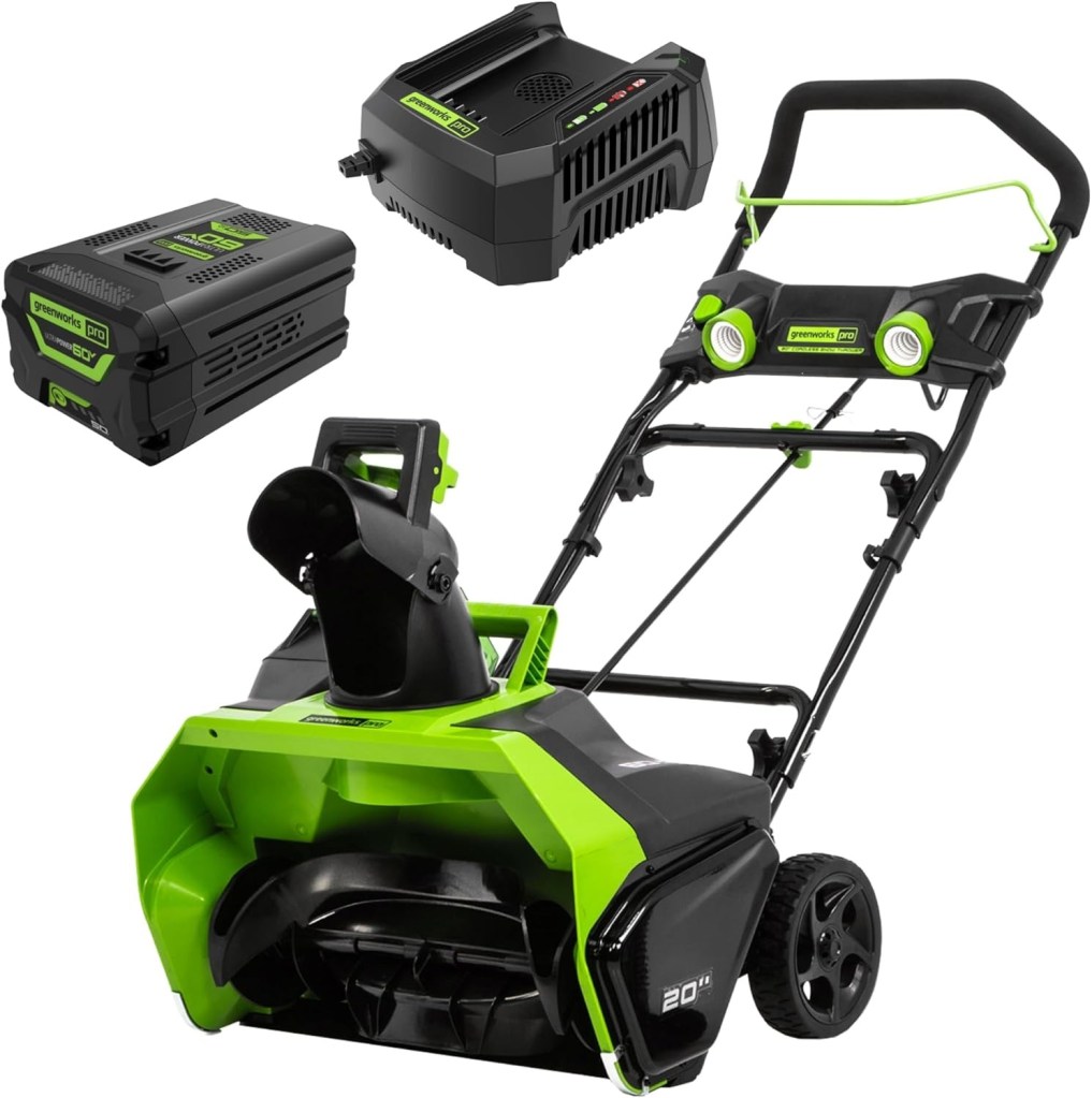 
Greenworks 60V 20" Brushless Cordless Snow Blower (Single-Stage), 5.0 Ah Battery and Charger Included