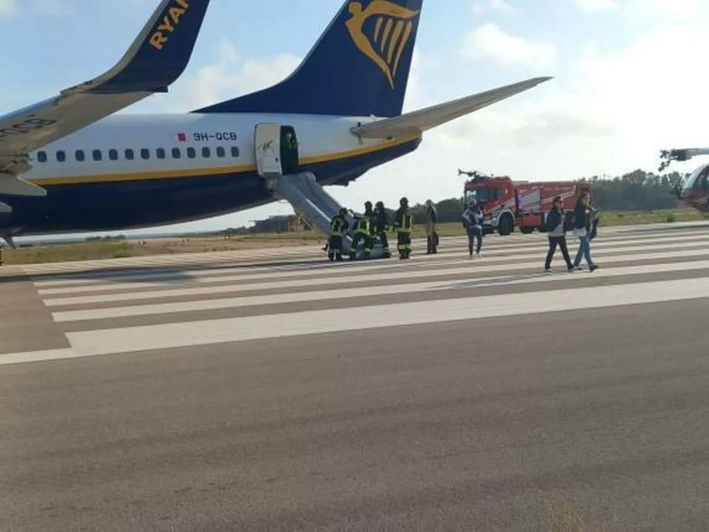 “The problem, which occurred when the aircraft was already aligned at the head for take-off, required the evacuation of passengers via emergency slides," the airport said. 