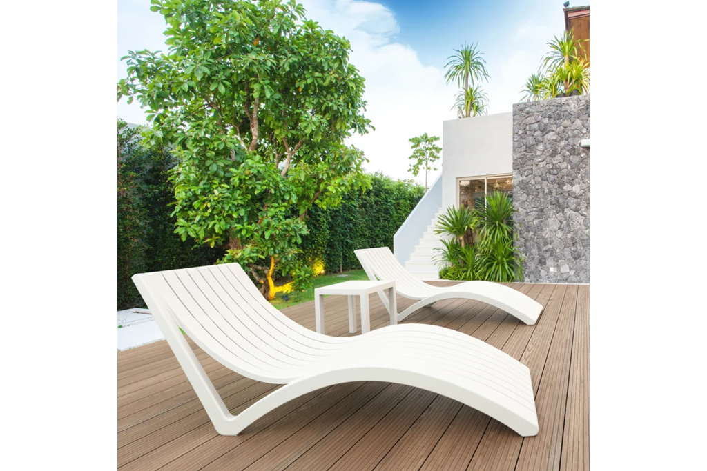 AllModern Farrah Outdoor Chaise Lounge (Set of 2)