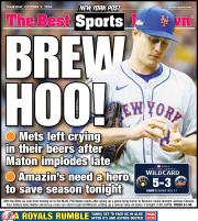 October 3, 2024 New York Post Back Cover