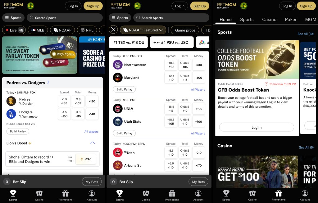 BetMGM Sportsbook mobile app