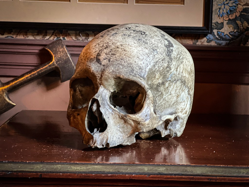 A skull that The Players founder Edwin Booth used in a performance of "Hamlet."