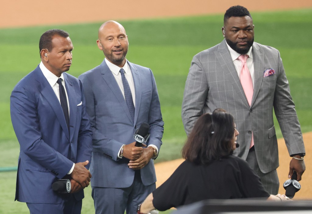 Left to right: Alex Rodriguez, Derek Jeter and David Ortiz