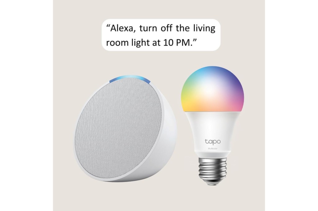 Echo Pop with TP-Link Tapo Smart Color Bulb