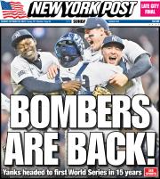 October 20, 2024 New York Post Front Cover