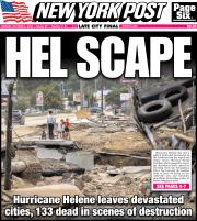 October 1, 2024 New York Post Front Cover