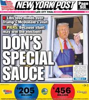 October 22, 2024 New York Post Front Cover