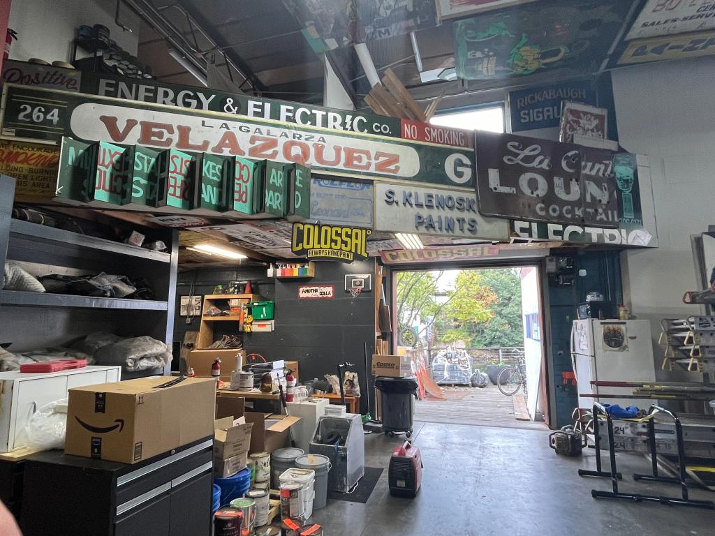 Colossal Media paint shop in East Williamsburg, Brooklyn.