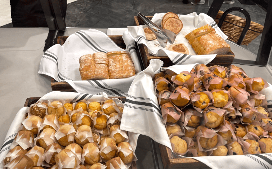 Pastries from the Marriott Marquis breakfast buffet.