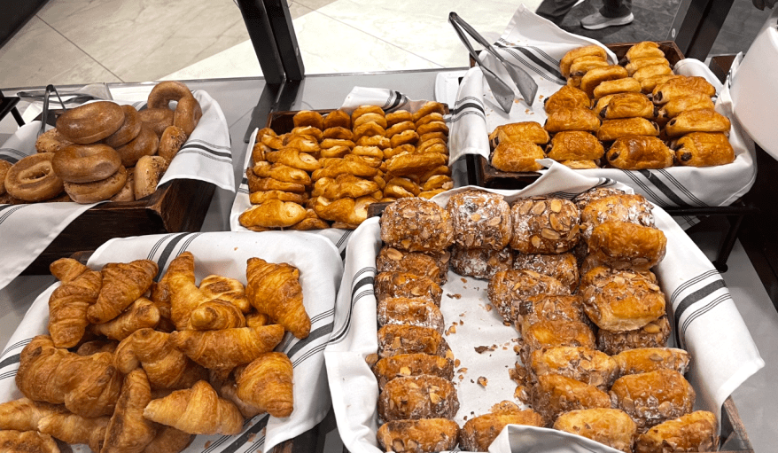 Croissants from the Marriott Marquis breakfast buffet.