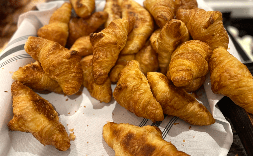 Croissants from the Marriott Marquis breakfast buffet.