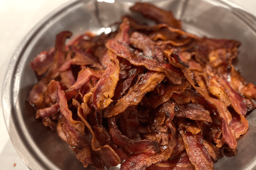 Bacon from the Marriott Marquis breakfast buffet.