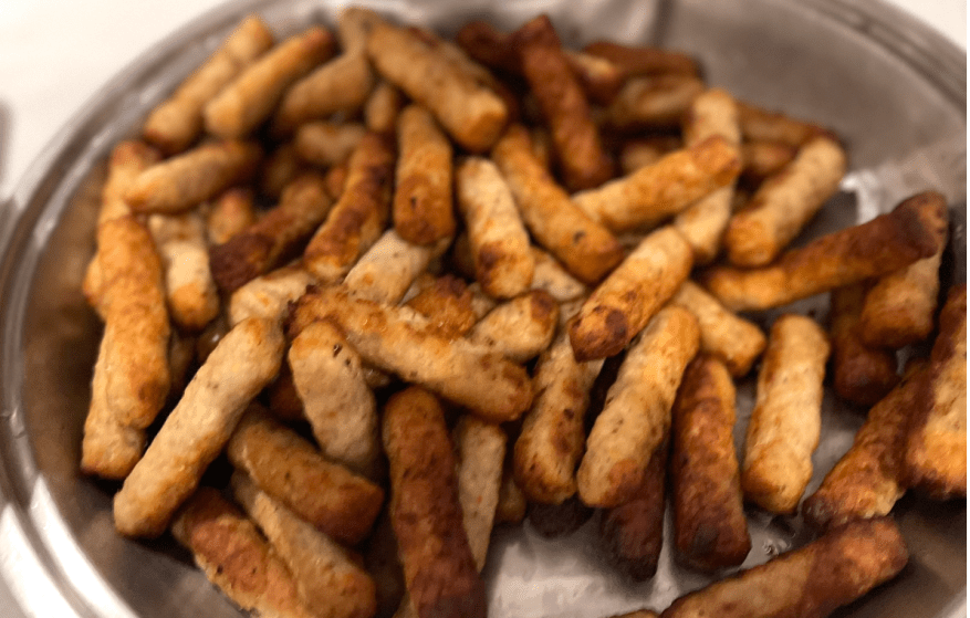 Sausage links from the Marriott Marquis breakfast buffet.