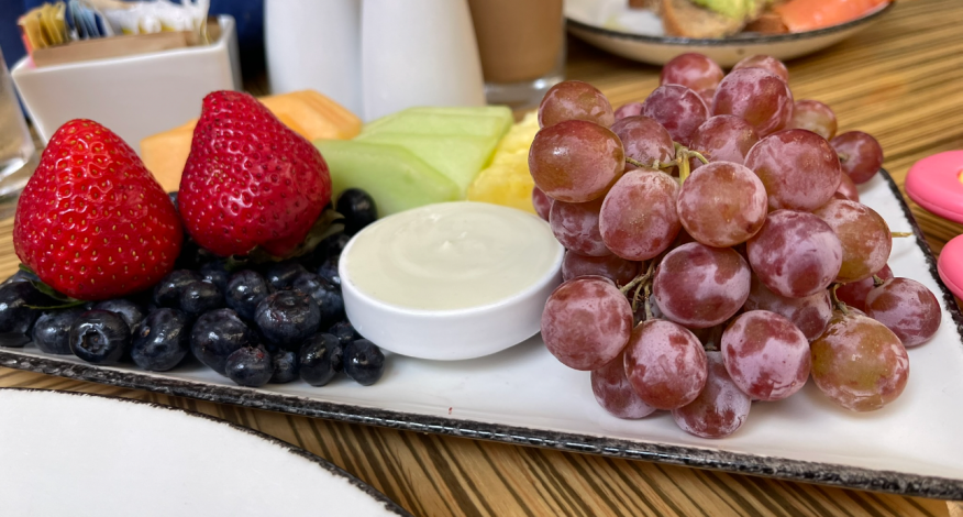 Fruit platter from the Broadway Lounge.