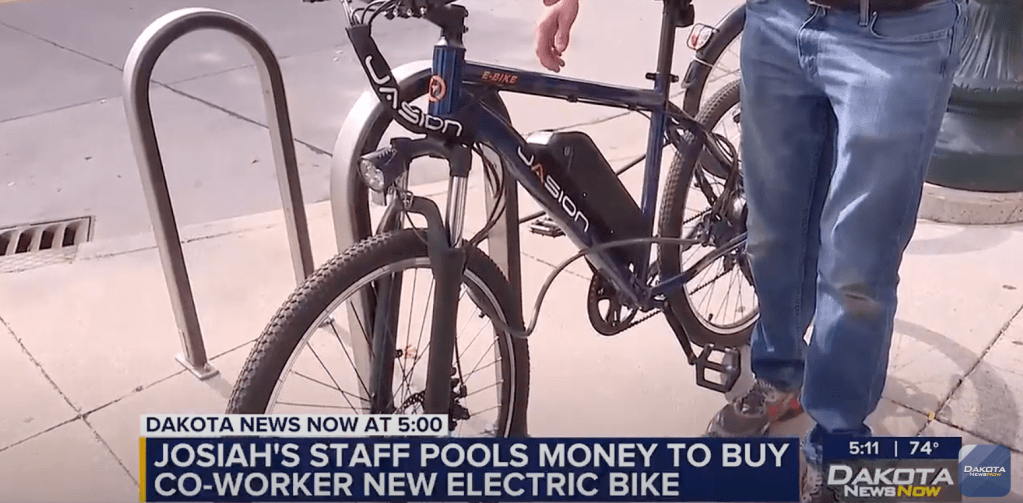 They raised money for his new bike in just a day and a half.