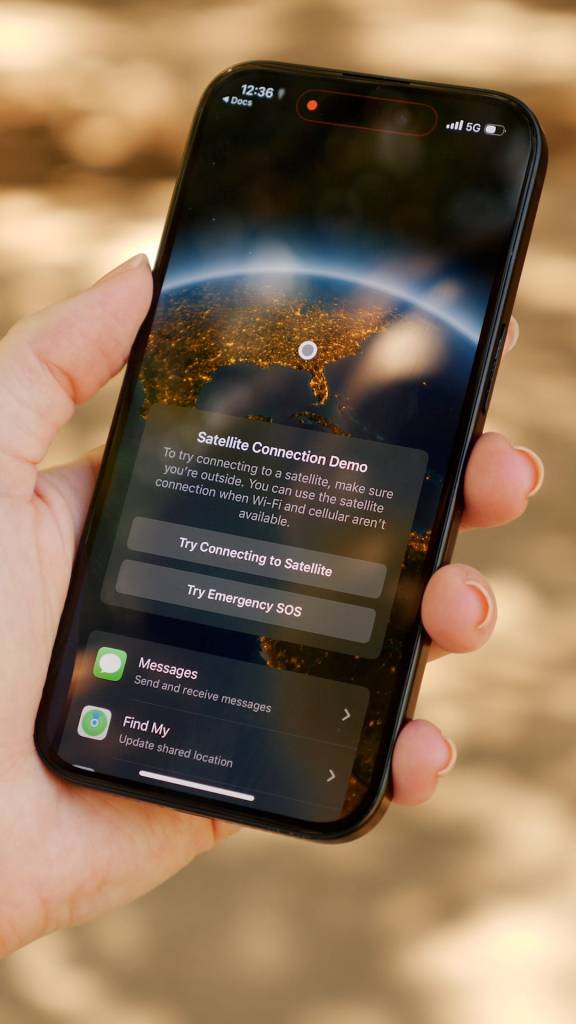 Modern iPhones are designed with the capability to connect to nearby satellites when no other service is available. 