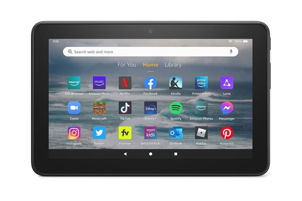 An Amazon Fire tablet