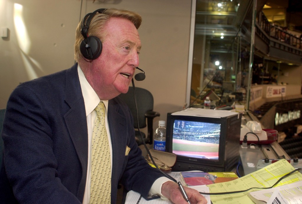 Legendary announcer Vin Scully may not have been hired in this day and age because he's not a screamer, The Post's Phil Mushnick writes. 