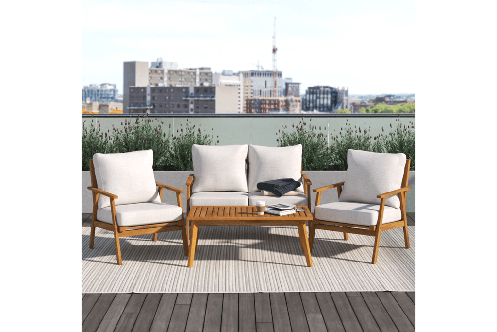 Wade Logan Avyion 4-Person Outdoor Seating Group with Cushions