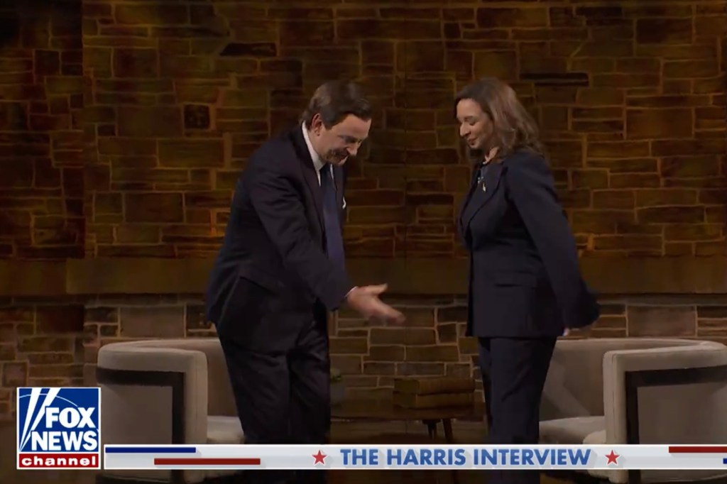 Baldwin and Maya Rudolph, portraying Vice President Kamala Harris on Oct. 19, 2024.