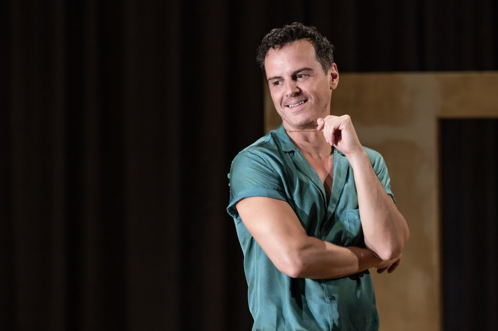 Actor Andrew Scott performing in the Broadway show Uncle Vanya, photographed by Marc Brenner