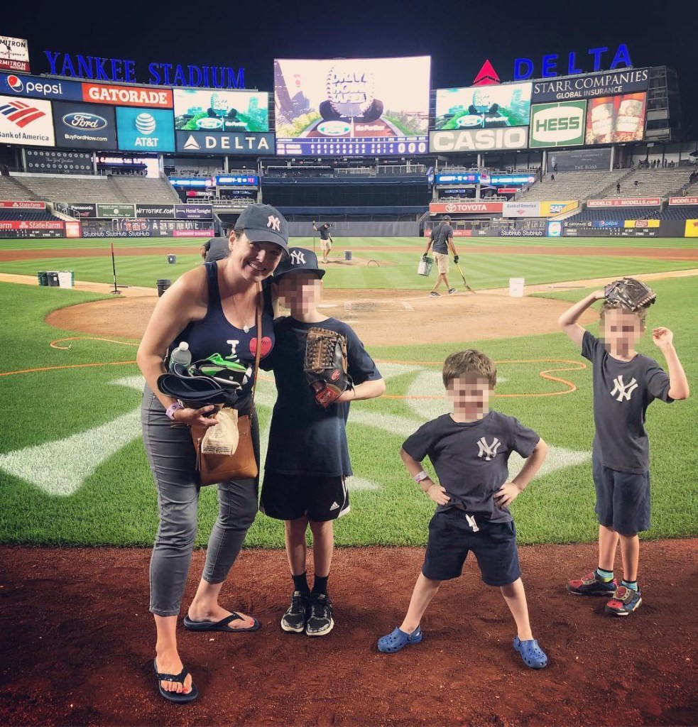 Arlene Connolly and her three sons in a photo from 2019.