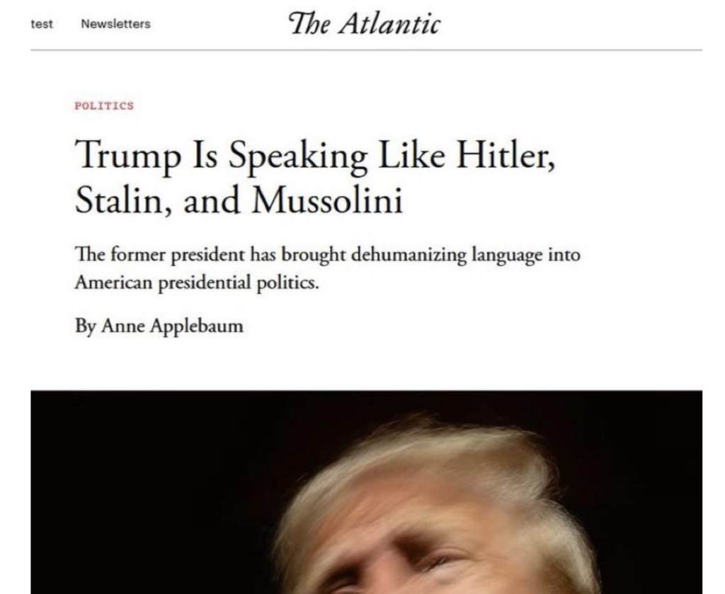 Atlantic article comparing Trump to 'Hitler, Stalin' sparks criticism online from journalists, pundits