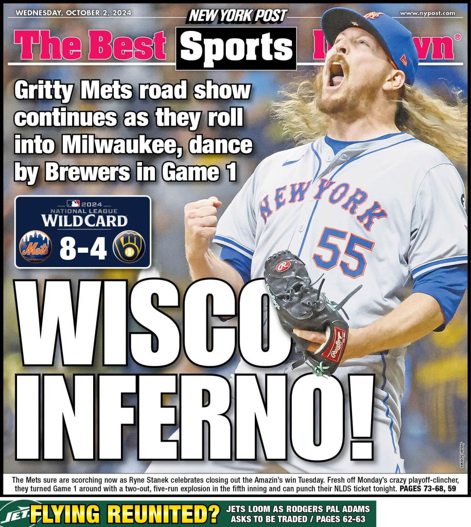 The back cover of the New York Post on Oct. 2, 2024.