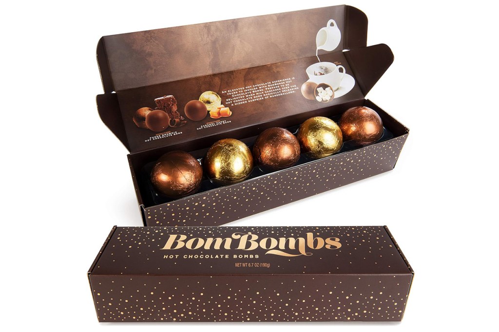 A box of chocolate bombs